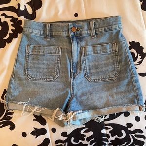 Madewell high waisted jean shorts